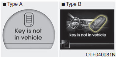 Key is not in vehicle
