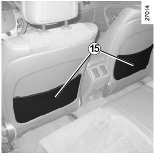 Poches de rangement 15 sièges avant