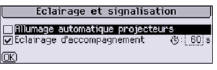 Défi nir les paramètres véhicule