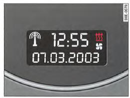  Poste de conduite : afficheur de la montre numérique, minuterie activée