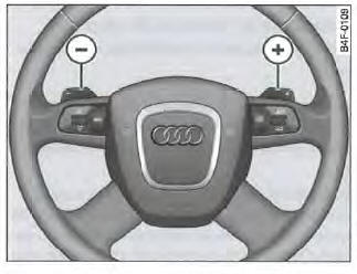 Volant de direction : touches de commande tiptronic