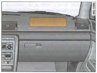 Airbag passager avant intégré au tableau de bord