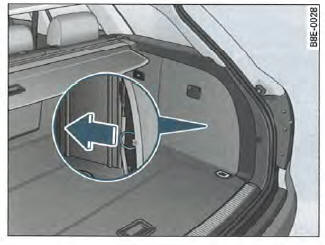 Coffre à bagages : déverrouillage d'urgence du volet de réservoir