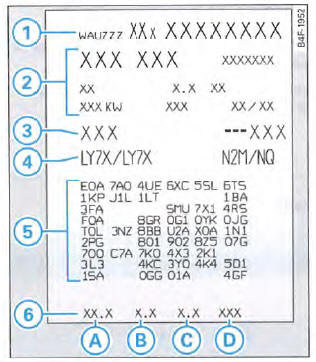 Autocollant d'identification du véhicule