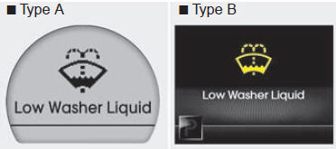 Low washer liquid