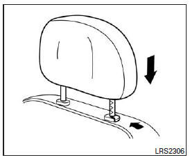 Pour l'abaisser, maintenez le bouton de verrouillage enfoncé, puis poussez l'appuie-tête vers le bas