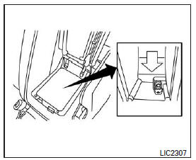 Compartiment de la console