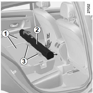 Dépose/repose du filet de séparation de bagages