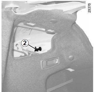 Dévissez la vis 2 puis tirez sur le blocfeux