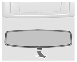 Ajuster la manette sous le rétroviseur