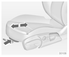 Tirer la manette et déplacer l'appuicuisses.