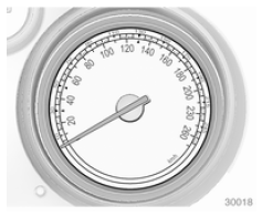 Affiche la vitesse du véhicule.