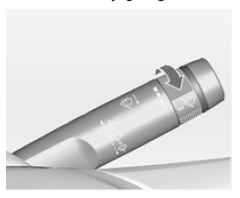 Manette d'essuie-glace en position