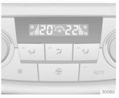 Les données sont indiquées sur l'affichage