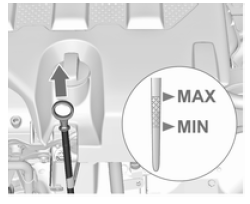 Lorsque le niveau d'huile moteur est