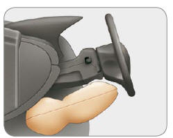 Il protège, en cas de choc frontal violent,