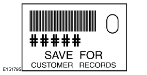 Note : une étiquette de sécurité est