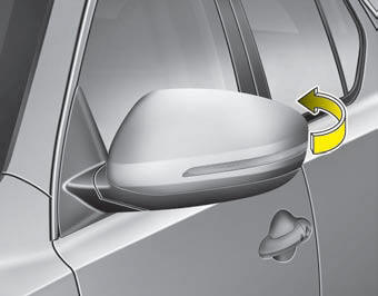 Replier le rétroviseur extérieur