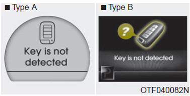 Si la clé intelligente ne se trouve pas