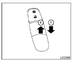 La commande de glace électrique du côté passager